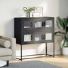 vidaXL Sideboard Black Cold-rolled steel 39.6 x 15.4 x 42.1 in Sideboard