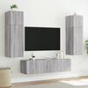vidaXL TV Wall Cabinet Grey sonoma Engineered wood 31.5 x 13.8 x 16.1 in