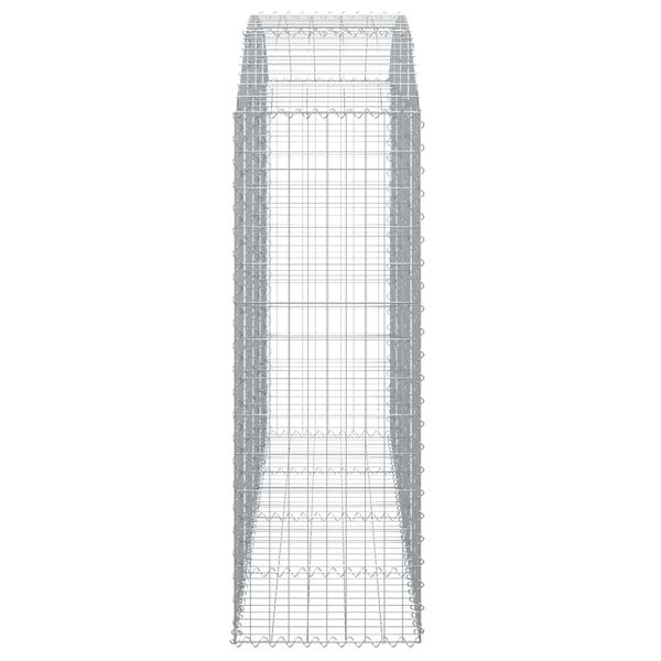 vidaXL Gabion Basket Silver Galvanized Iron Medium Sound-Absorbing
