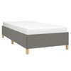 vidaXL Bed Frame Dark Grey Polyester, Plywood, Engineered Wood Twin XL