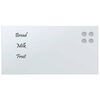 vidaXL Wall-mounted Magnetic Board White 23.6"x11.8" Tempered Glass