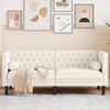 vidaXL Chesterfield Sofa with Bolsters 2-Seater Cream Velvet