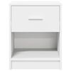 vidaXL Bedside Cabinet White Engineered wood Medium Bedside Cabinet