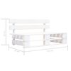 vidaXL Pallet Bench White Impregnated pine wood Medium Durable