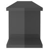 vidaXL Wall Shelf Set of 2 High gloss grey Engineered wood