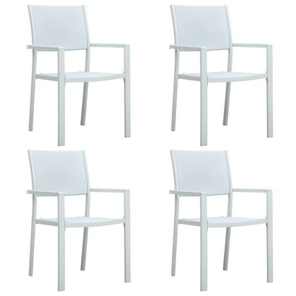 vidaXL 5 Piece Patio Dining Set White