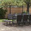 vidaXL Garden Dining Set 17 pcs Black Steel