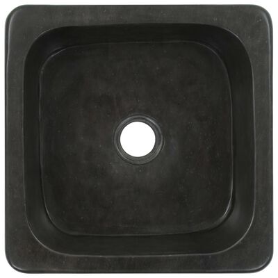 vidaXL Sink 11.8"x11.8"x5.9" Riverstone Black