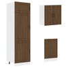 vidaXL Kitchen Cabinet Set Brown Oak Engineered wood, Glass 8-Piece Set