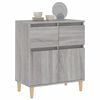 vidaXL Sideboard Grey Sonoma Engineered wood, Solid eucalyptus wood Medium