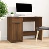 vidaXL Desk Brown Oak Engineered Wood Compact Desk Rectangular