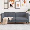 vidaXL Sofa Dark grey Velvet (100% polyester), plywood, solid wood