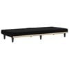 vidaXL Sofa Bed Black Polyester Large