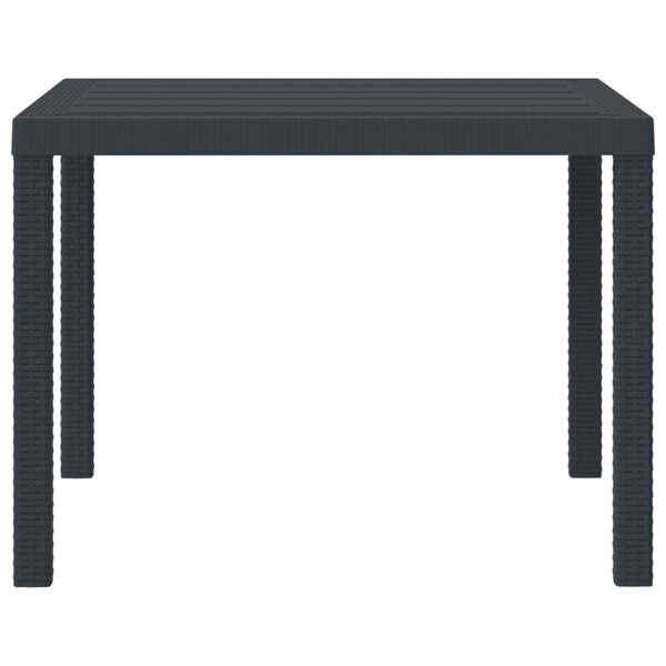 vidaXL Garden Dining Table Anthracite 39.37 x 39.37 x 28.74 in