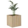 vidaXL Planter Box Sonoma oak Engineered wood 15.7 x 15.7 x 15.7 in