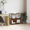 vidaXL Bookshelf Smoked oak 80 x 30 x 78.5 cm Engineered wood