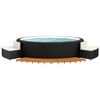 vidaXL Hot Tub Surround Black, Cream White