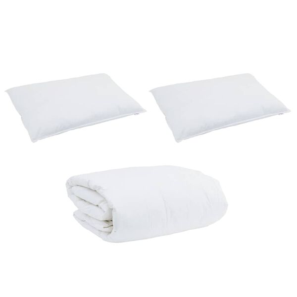 vidaXL Duvet Set with Pillow 3 pcs White Down Feather