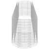 vidaXL Gabion Raised Bed Silver Galvanized iron 197.0 x 39.4 x 39.4 in
