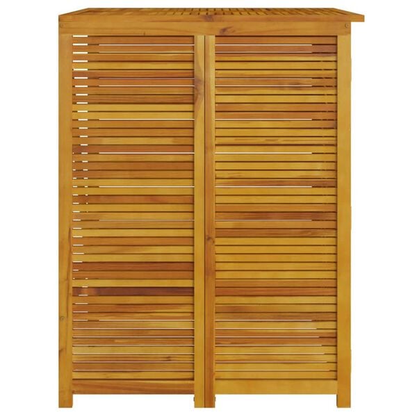 vidaXL Single Garbage Bin Shed 27.6"x35"x46.1" Solid Wood Acacia