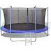 vidaXL Trampoline Black and blue Steel frame, PP mat, PE net