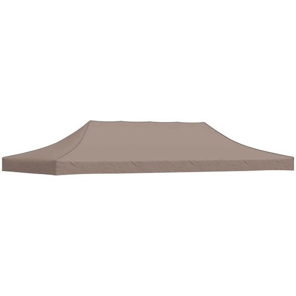 vidaXL Party Tent Roof 19.7'x9.8' Taupe 0.9 oz/ft²