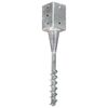 vidaXL Ground Spikes 6 pcs Silver 3.5x3.5x22.0" Galvanised Steel