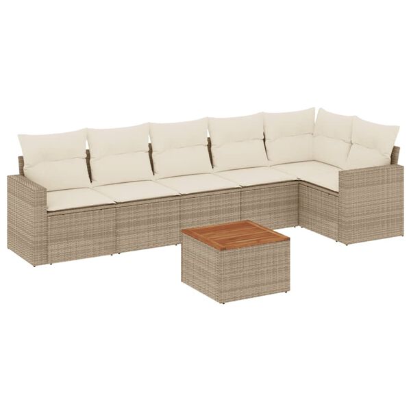 vidaXL Garden Sofa Set Beige
