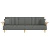vidaXL Sofa Bed Dark Grey Fabric (100% polyester), Plywood Full