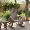 vidaXL Garden Adirondack Chair Burnt Wood Color Solid Fir Wood Standard