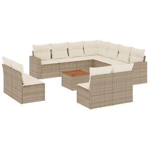 vidaXL Garden Sofa Set Beige and Cream