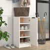vidaXL Shoe Cabinet White Engineered Wood Compact Shoe Cabinet