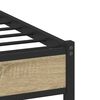 vidaXL Bed Frame Sonoma oak Steel Double Bed Frame Rectangular