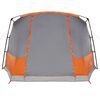 vidaXL Camping Tent Tunnel 4-Person Grey and Orange Waterproof