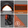 vidaXL Tunnel tent Grey and Orange 161.42 x 112.20 x 77.95 in Taffeta