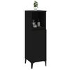 vidaXL Bathroom Cabinet Black Engineered wood, Metal Standard