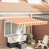 vidaXL Awning yellow and orange 137.80" x 98.43" Polyester and metal