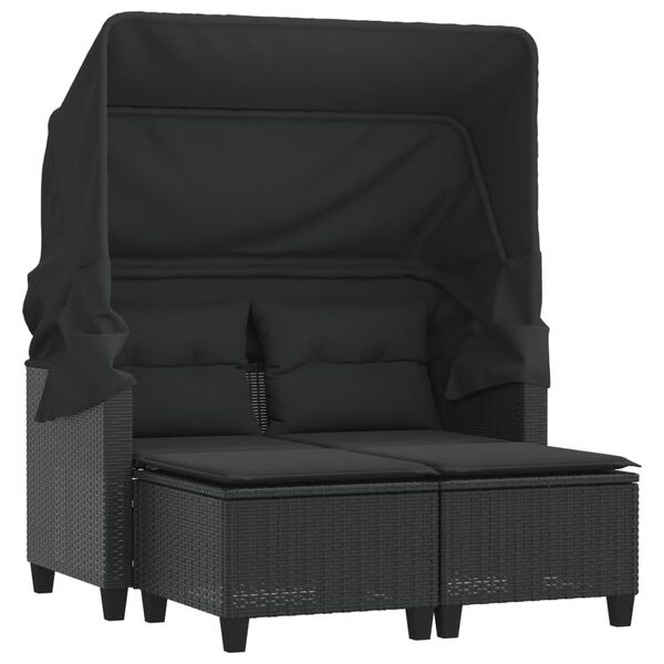 vidaXL Garden Sofa Black