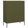 vidaXL Storage Cabinet Olive Green Steel 31.5 x 13.8 x 40.0 in