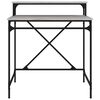 vidaXL Desk Gray Sonoma Engineered Wood and Iron Medium Industrial