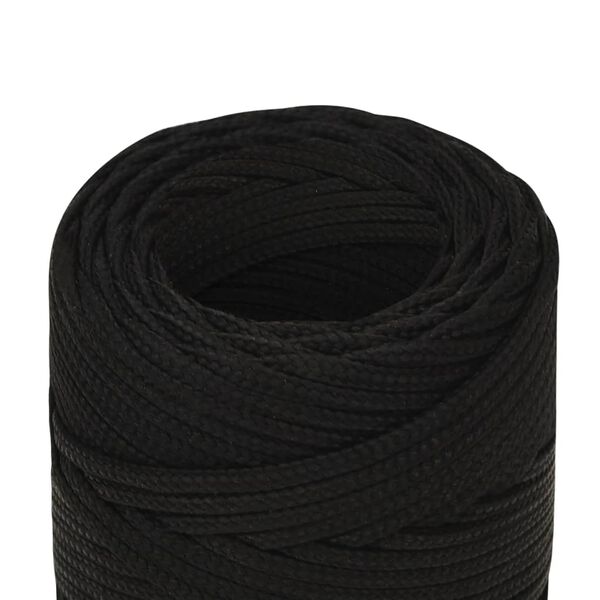 vidaXL Work Rope Black 0.08 " 82.0 ' Polyester