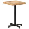 vidaXL Bistro Table Natural Mango Wood and Black Rough Mango Wood
