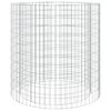 vidaXL Gabion Fire Pit Ø 39.4" Galvanized Iron