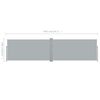 vidaXL Side Awning Grey Polyester 63 x 236 in Retractable