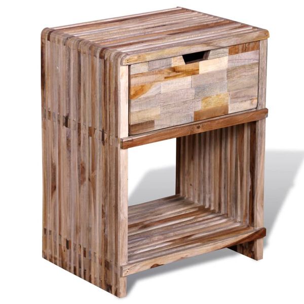 vidaXL Cabinet Various shades of teak Reclaimed teak wood Storage