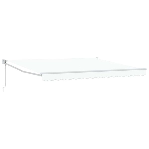 vidaXL Retractable Awning White 157.48" x 118.11" Polyester