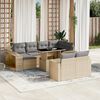 vidaXL Garden Sofa Set Beige, Light gray