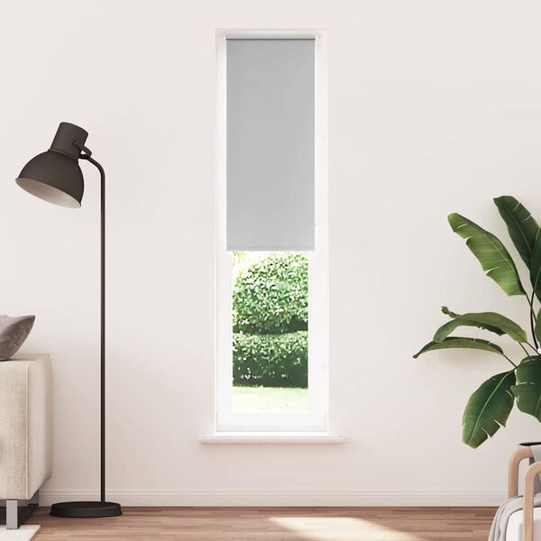 vidaXL Roller Shade Light grey 100% Polyester 21 x 82 in