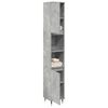 vidaXL Bathroom Cabinet Concrete gray Engineered wood, iron Tall