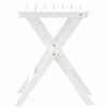 vidaXL Side Table White Solid Poplar Wood Small Foldable End Table